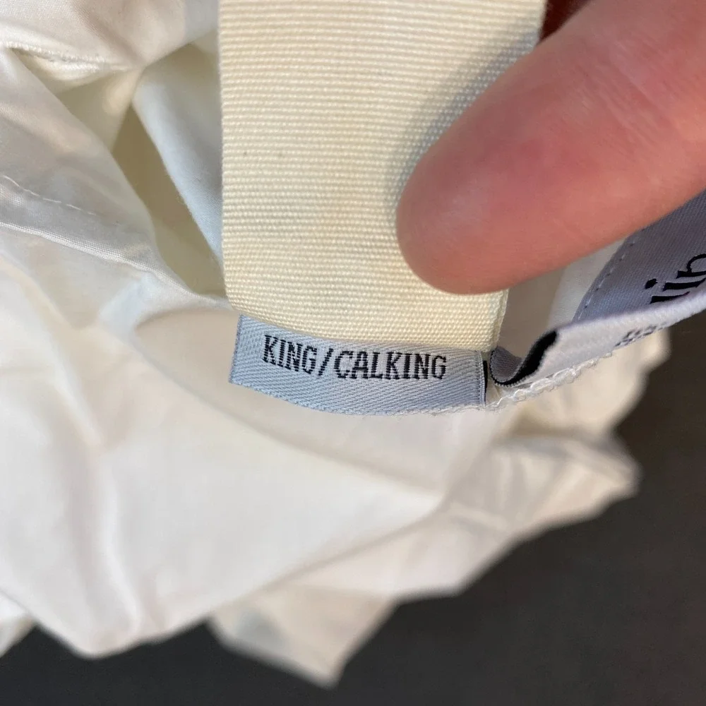 Quince Classic Organic Percale Duvet Cover King/Cal King White DUVET COVER ONLY